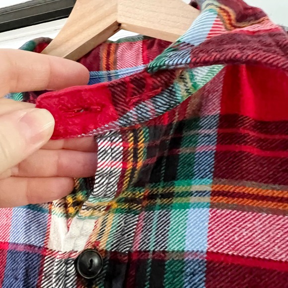 VTG Polo Ralph Lauren Men's M Red Plaid Heavy Flannel Shirt Work Skiing Hiking - Picture 2 of 12